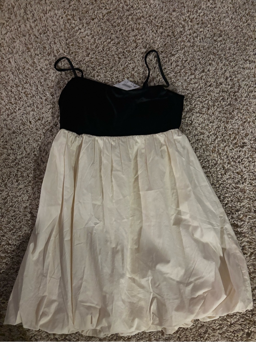 American Eagle Outfitters Black and Cream Mini Dress